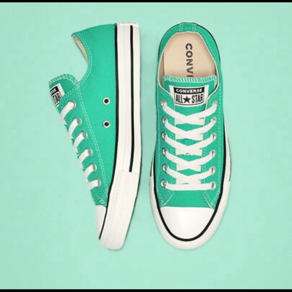 teal green converse
